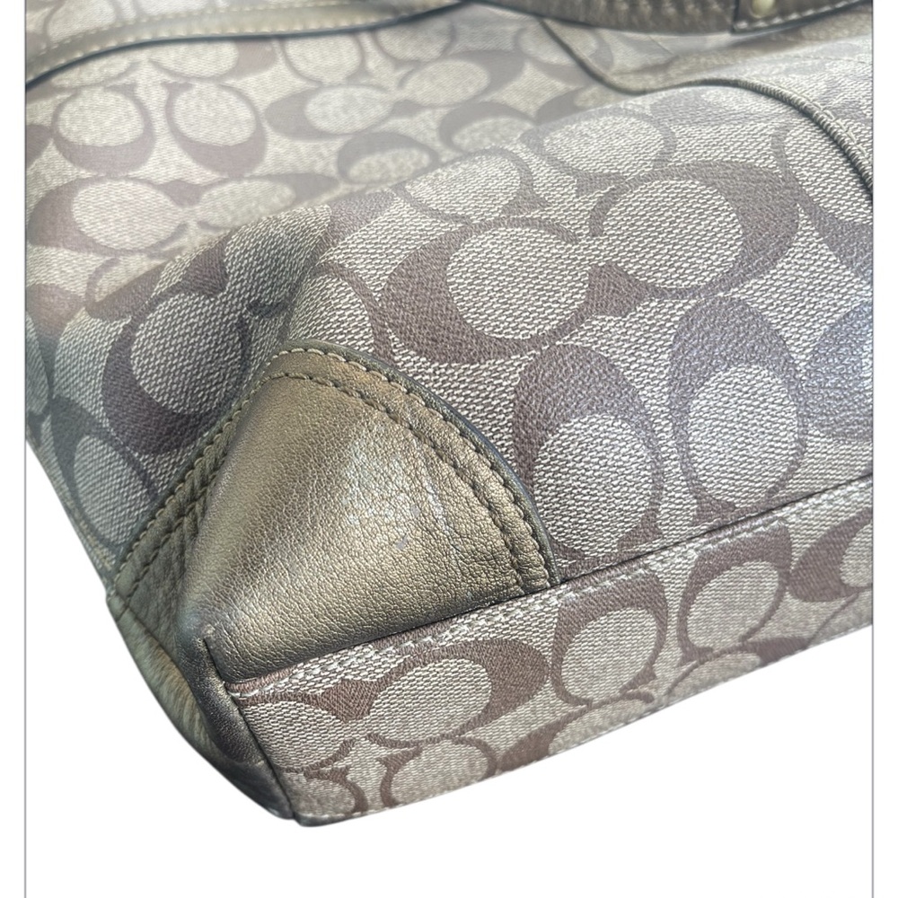 Sold Coach Heritage Brown Signature Tote Bag-Preowned - Picture 3 of 10
